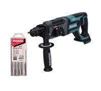 Makita DHR 241 Z Marteau perforateur sans fil 18 V 2,0 J SDS plus + 5 pcs. jeu de forets - sans batterie, sans chargeur