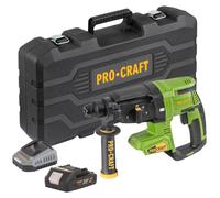 Marteau perforateur sans fil Procraft PHA40bb-c 20 V 2,6 J SDS plus Brushless + 1 batterie 2,0 Ah + chargeur + mallette
