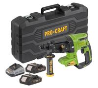 Marteau perforateur sans fil Procraft PHA40bb-c 20 V 2,6 J SDS plus Brushless + 2 batteries 2,0 Ah + chargeur + mallette