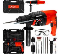 Marteau perforateur SDS Plus 2600 W, 4 fonctions, 2 mandrins plus mallette | 2600W, 4 fonctions, SDS Plus, Vitesse réglable, Pour rénovation, Avec mallette