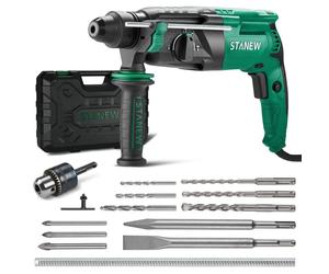 Marteau Perforateur - STANEW - Filaire SDS Plus - 950 W - 4 fonctions - 16 accessoires