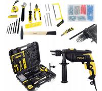 Marteau perforateur WMC 750 W, coffret de 96 embouts de perçage, 0-3 000 tr/min, avec jeu de forets inclus, capacité de perçage : béton/acier/bois