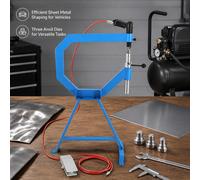 Marteau-pilon pneumatique, réglable de 50 à 100 PSI, avec 3 outils de frappe (1"-3"), fonctionnant à l'air comprimé, dimensions : 61 cm x 16 cm x 110 cm, poids net : 19,1 kg