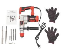 Marteau-piqueur électrique - 2200 W - 220 V - 0–930 tr/min - 3300 coups/min - Rouge