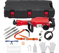 Marteau piqueur, puissance 1700 W, cadence 1400 BPM, rouge