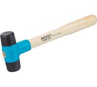 Marteau plastique HAZET 1952-35 I Tête de marteau 35 mm I Avec têtes interchangeables en desmopan et manche robuste en frêne, anti-rebond I Marteau de protection pour diverses applications