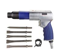 Marteau pneumatique Demolition Jack Air Hammer 175mm Professional Handheld Pistolet Gas Shovels 250K Small Rust Remover Pneumatic Tools with 5 Burins for Trenching, Chipping, Breaking Holes