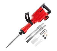 Marteau pneumatique, Marteau de démolition Jack 3800W rotatif multifonctionnel avec boîte Béton électrique Perceuse à percussion for creuser, ébrécher, casser des trous(2 Chisels)