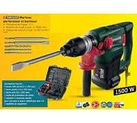 Marteau pneumatique • Perforateur et burineur • Parkside 1500W avec accessoires • PBH 1500 B2