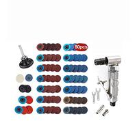 Marteau pneumatique, Poratble Mini 1/4 Air Angle Die Meuleuse 90 Degrés Pneumatique Meulage Polisseuse Moulin Machine De Gravure Avec Disques Ponçage Trousse D'outils(With 80pcs)