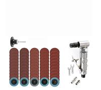 Marteau pneumatique, Poratble Mini 1/4 Air Angle Die Meuleuse 90 Degrés Pneumatique Meulage Polisseuse Moulin Machine De Gravure Avec Disques Ponçage Trousse D'outils(With 51pcs)
