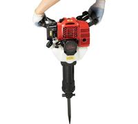 Marteau pneumatique, puissance 1900W, compatibilité burin polyvalent, rouge