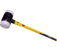 Marteau THOR avec inserts super plastique (Ø) 70 mm, 4kg, manche en fibre de verre