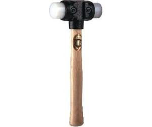 Marteau THOR avec inserts super plastique, démontable, rond (Ø) 50 mm, 2.100 g, avec manche en bois