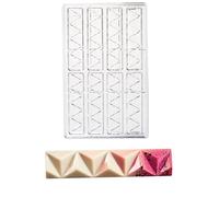 Martellato 8 pièces Moule à Pyramides Snack en Polycarbonate, 123 x 27 x 12 mm, Transparent