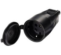 Martin Kaiser 552/sw Fiche électrique femelle avec terre PVC 250 V noir IP44