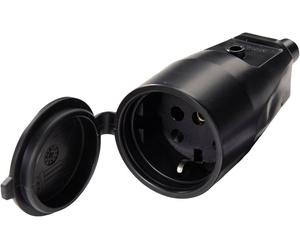 Martin Kaiser 552/sw Fiche électrique femelle avec terre PVC 250 V noir IP44