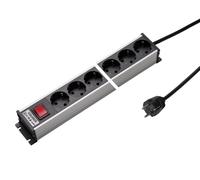 Martin Kaiser Aluminium Power Outlet Strip 10 Way 45 Degree with Switch Cable (Prise européenne) - 1301ZL10SW15 [10 Pièces]