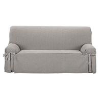 Martina Home Corfu Housse de canapé avec nœuds, Tissu, Gris, 2 Places