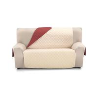 Martina Home Couvre-canapé matelassé réversible Ambar 4 Places Beige Rouge
