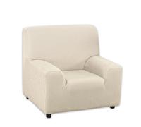 Martina Home Housse de canapé élastique modèle Émilie, Blanc Ivoire, 1 Place (70 à 110 cm)