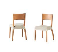 Martina Home Housse pour chaise Martina Home Housse de chaise assise 24x30x6 cm blanc ivoire, 2 Unités