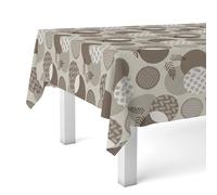 Martina Home Lens Nappe en Toile Cirée Marron 220 x 140 cm