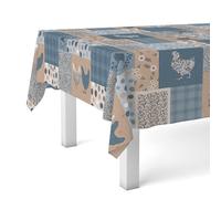 Martina Home Patch Nappe en Toile Cirée Bleu 250 x 140 cm