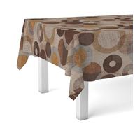 Martina Home Tambre Nappe en Toile Cirée Marron 260 x 140 cm