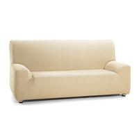 Martina Home Tunez, housse de canapé élastique, toile (50 % polyester, 45 % coton, 5 % élasthanne), beige, 3 places (largeur 170-220 cm)
