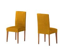 Martina Home Tunez Lot de 2 Housses de Chaise en Tissu avec Dossier Moutarde 24 x 30 x 6 cm