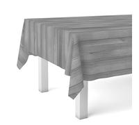 Martina Home Wood Nappe en Toile Cirée Gris 300 x 140 cm