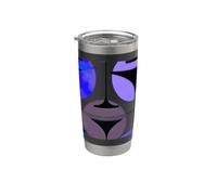 Martinis inspiré des années 50 bleu et violet aubergine Gobelet isotherme en acier inoxydable double paroi