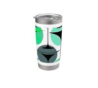 Martinis inspiré des années 50 en gris, bleu turquoise Gobelet isotherme en acier inoxydable double paroi
