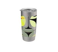 Martinis inspiré des années 50 en gris, citron vert, crème Gobelet isotherme en acier inoxydable double paroi