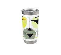 Martinis inspiré des années 50 en gris, citron vert, crème Gobelet isotherme en acier inoxydable double paroi