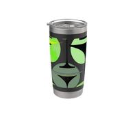 Martinis inspiré des années 50 en gris, citron vert, vert Gobelet isotherme en acier inoxydable double paroi