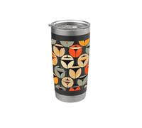 Martinis inspiré des années 50 en gris, orange, crème, rouge Gobelet isotherme en acier inoxydable double paroi