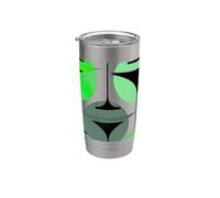 Martinis inspiré des années 50 en gris, vert Gobelet isotherme en acier inoxydable double paroi