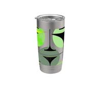 Martinis inspiré des années 50 en gris, vert turquoise, citron vert Gobelet isotherme en acier inoxydable double paroi