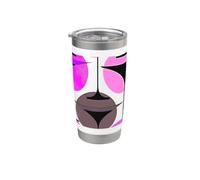 Martinis inspiré des années 50 violet et rose Gobelet isotherme en acier inoxydable double paroi