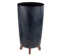 Martom Pot de Fleurs Haut - Effet béton - avec Pieds - Moderne - avec Pieds - Drainage - Plastique de qualité supérieure