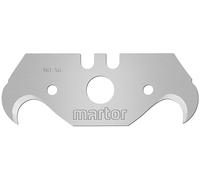 MARTOR 10 x lame crochue, lames de rechange cutter, couteau de sécurité, 19 mm, tranchante, Dans distributeur, utilisable 2 fois, n° 56