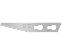 MARTOR 10 x lame de rechange pour couteau graphique, couteau de bricolage, scalpel, ébavureur, 5,7 mm, tranchant, utilisable 1 fois, No. 629