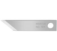 MARTOR 10 x lame de rechange pour couteau graphique, couteau de bricolage, scalpel, ébavureur, 5,7 mm, tranchant, utilisable 1 fois, No. 784