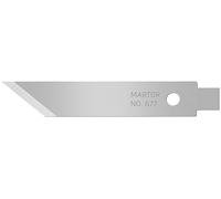 MARTOR 10 x lame de rechange pour couteau graphique, couteau de bricolage, scalpel, ébavureur, 6,1 mm, tranchante, utilisable 1 fois, No. 677