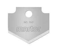 MARTOR 10x Lame Cutter Pointue 19 mm, 2 fois, Double Facette, Acier | Lame de rechange cutter, double facette, double face, en distributeur, pour scalpel & couteau graphique précision. No. 760.50