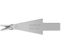MARTOR 10x Lame Cutter Rognage 8,8 mm, Inox, Couteau Ébavurage | Lame de rechange cutter, inoxydable, extrêmement tranchante, en distributeur, pour couteaux graphiques. No. 674.50