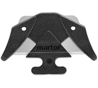 MARTOR 10x Lame Cutter SECUMAX 3550, 2 fois, 2en1 avec Fendeur Adhésif | Lame de rechange cutter avec fendeur adhésif, 2 fois utilisable, bandes papier & carton jusqu'à 2 couches. No. 3550.20