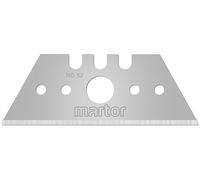 MARTOR 10x Lame Cutter Trapèze 19 mm, 2 fois, SECUNORM 300 & 500 | Lame de rechange cutter, double facette, en distributeur, pour SECUNORM 300 & SECUNORM 500, logistique & industrie. No. 52.70